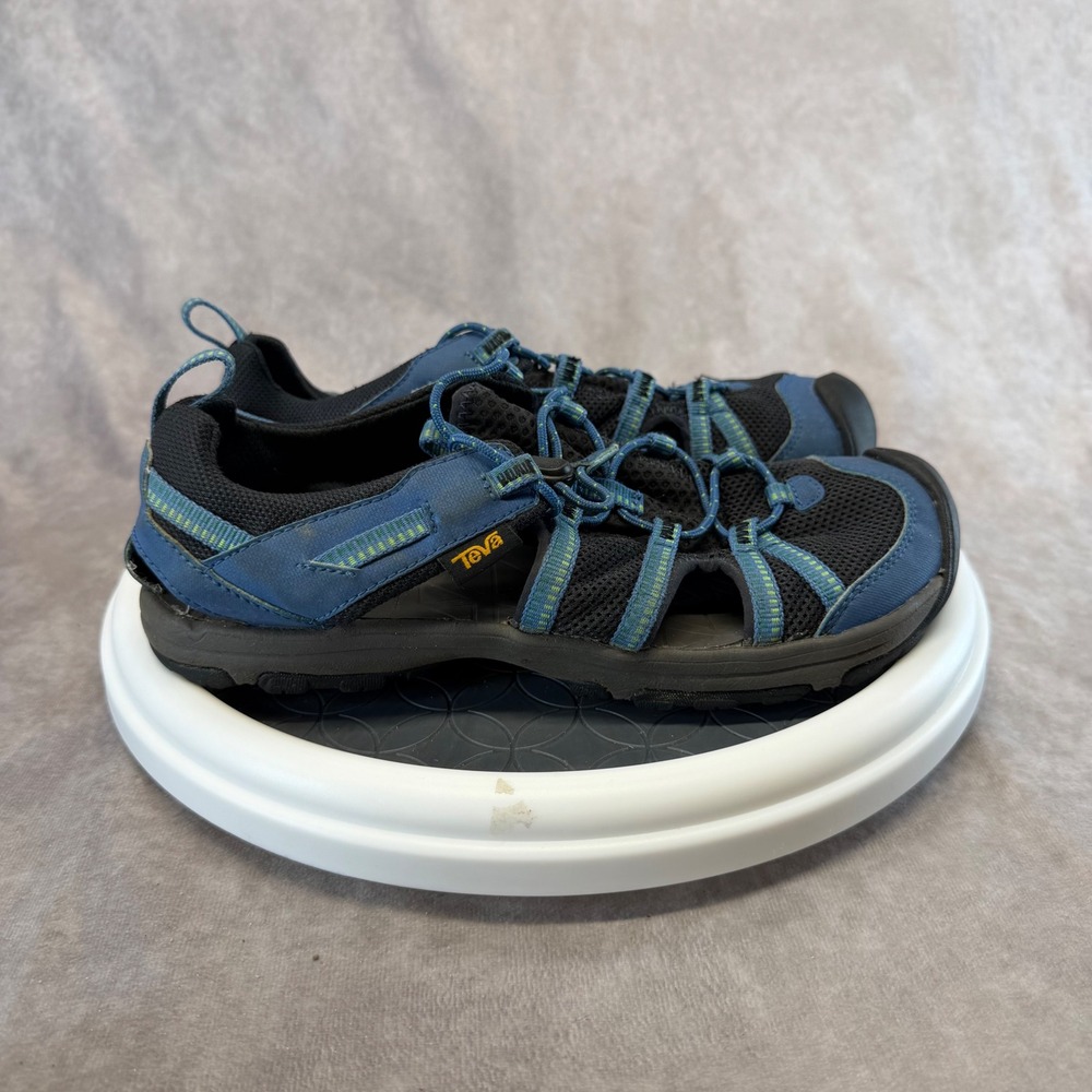 Teva Tanza Hybrid Sandals Kids Size 5 Blue Black Hiking Water Shoes 1019403Y